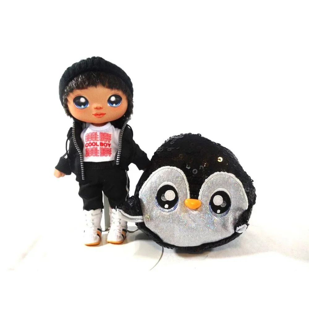 2020 Na Na Na Surprise Andre Avalanche Boy‎ Doll & Sparkly Sequined Purse